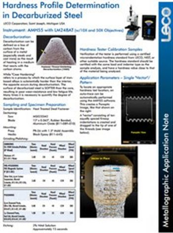 Application Note: Hardness Profile Determination in Decarburized Steel