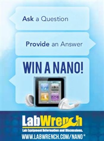 'Ask a Question' or 'Provide an Answer' on LabWrench for a chance to win an iPod Nano