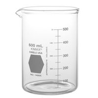 Kimble Chase - Heavy-Duty Beakers, Low Form with Double Capacity Scale
