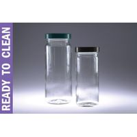 Precleaned Clear Tall Straight Sided Wide Mouth Jars, Assembled
