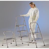 Terra Universal - BioSafe® Folding Electropolished Stainless Steel Step Ladders
