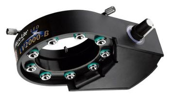OC White - Black Micro-Lite® LED Ring Illuminator 60mm ID 3500K