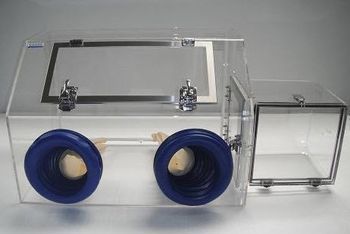 Cleatech - Portable isolation glove box , Two port, Clear Acrylic