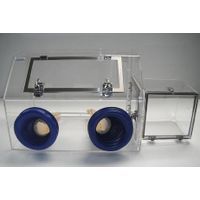 Cleatech - Portable isolation glove box , Two port, Clear Acrylic