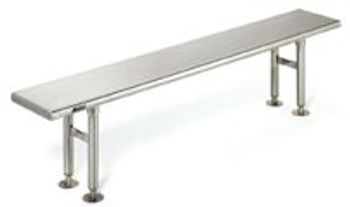 Eagle Group - Eagle 9" x 36" x 17" Solid Top Brushed Stainless Steel Gowning Bench